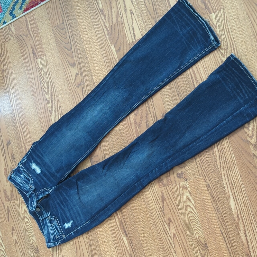 Silver flare jeans